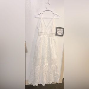 White long Crochet Maxi Dress. Size medium